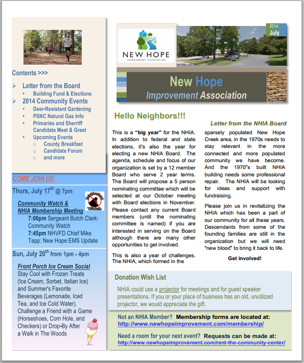 Newsletter - April 2014 - Small Image